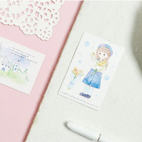 Watercolour Girl Lomo Card - 7 pcs - Picture 4 of 6